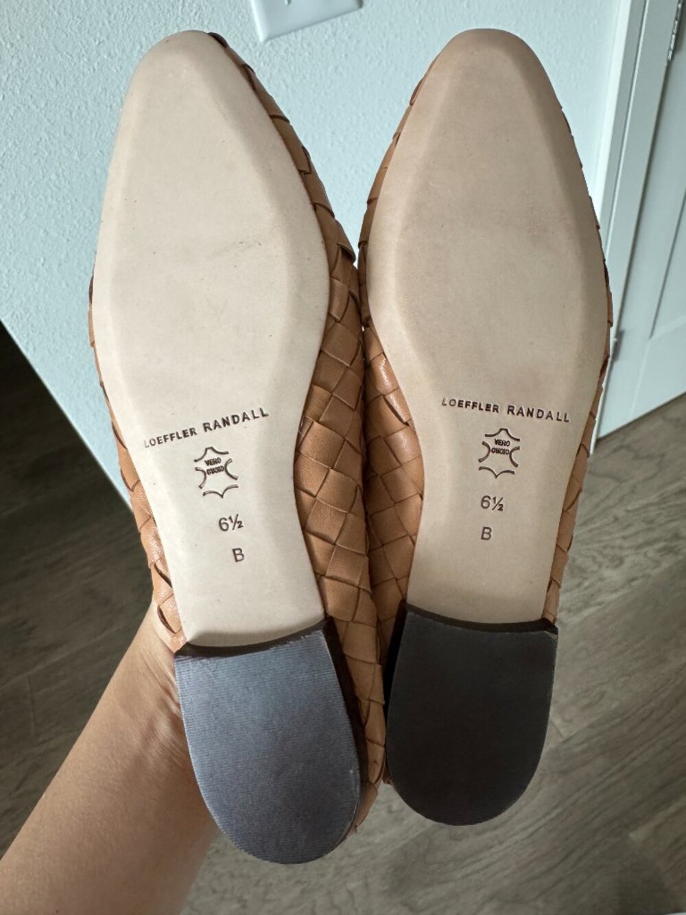 NEW Loeffler Randall size 6.5 Landry Honey Woven Ballet Flat - Picture 4 of 4
